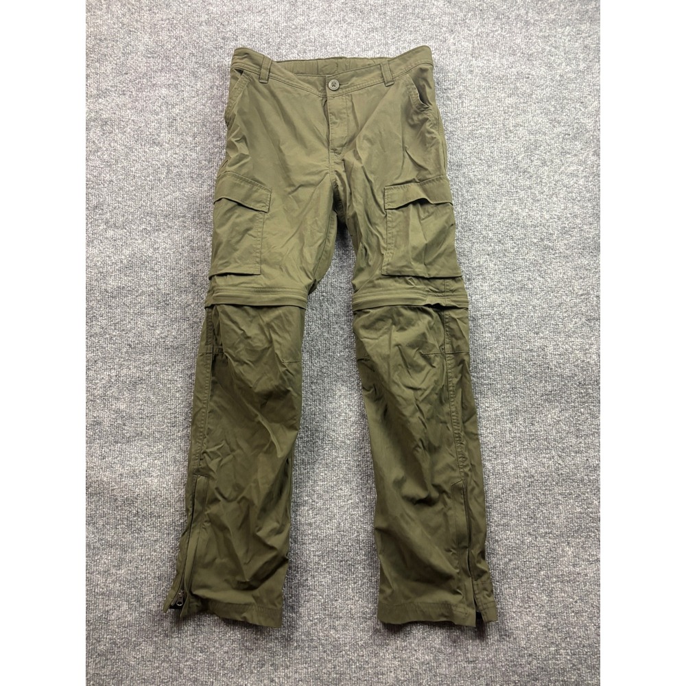 REI Co-op Convertible Cargo Pants Kids Large 14-16 Green Hiking Outdoor Zip Off